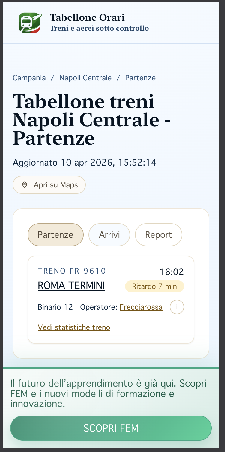 Esempio di banner pubblicitario per A/B testing